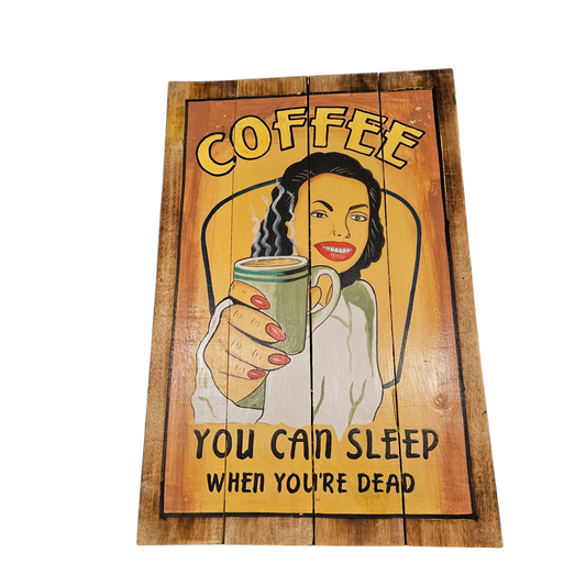 houten (tuin)bord (coffee) 2 varianten